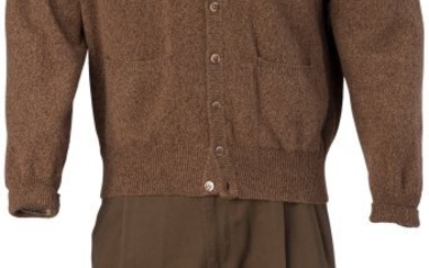 89765: Peter Boyle "Frank Barone" Wool Cardigan Sweater