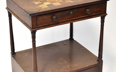 A 19th century mahogany side table with inlaid rosewood and...