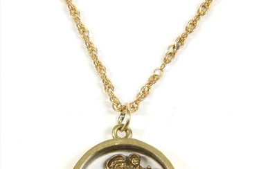 A 9ct gold St Christopher pendant