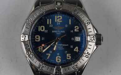A Breitling Super Ocean Automatic 1000m/3300ft stainless steel cased gentleman's bracelet wrist