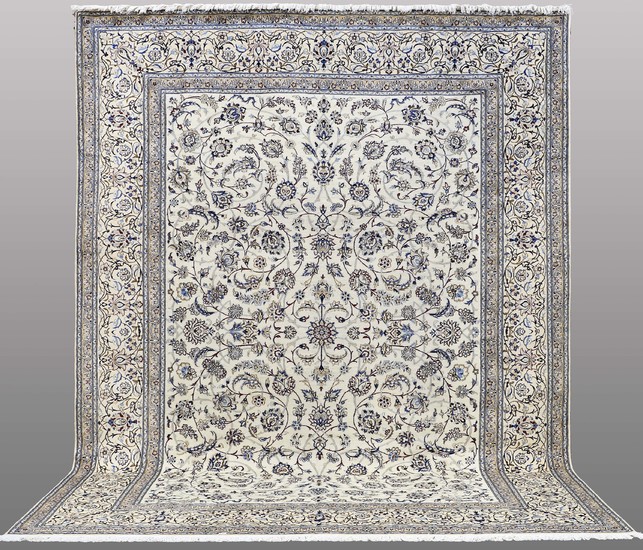 A CARPET, Nain, part silk, so called 9LAA, 413 x 317 cm |