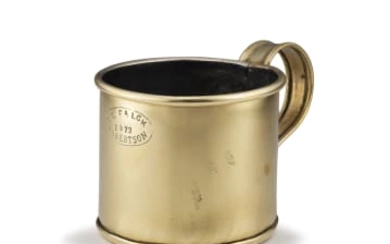 A Cape brass mug, TC Falck, Robertson, 1973
