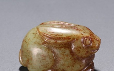 A Chinese Carved Jade Decoration of Rabbit