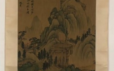 A Chinese Ink Painting Hanging Scroll By Shen Zhou