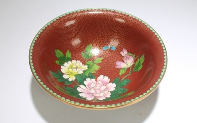 A Chinese Nature-sceen Circular Cloisonne Bowl