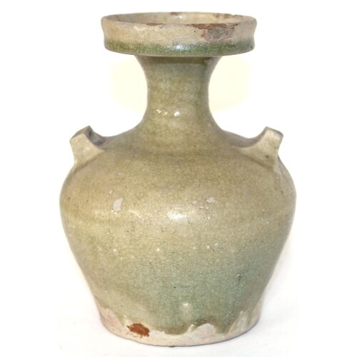 A Chinese pale celadon glazed vase probably Tang dynasty (7t...