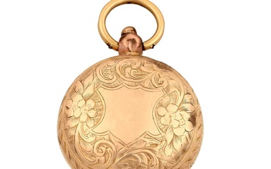 A George V Gold Sovereign-Case by Henry Matthew, Birmingham, 1910, 9ct