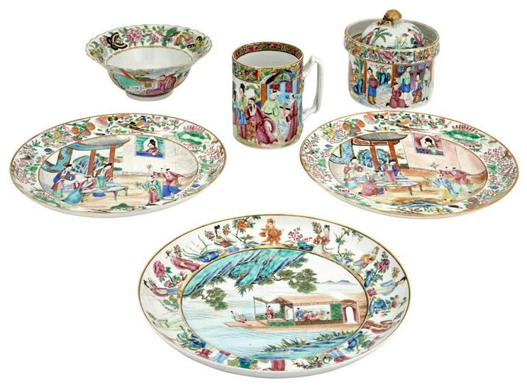 A Group of Chinese Export Famille Rose Porcelain