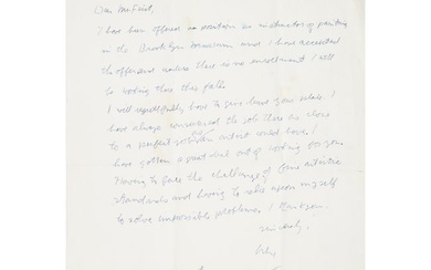 A HAND-WRITTEN AND SIGNED LETTER BY ALEX KATZ (AMERICAN B. 1927) AND RELATED PERIODICAL MATERIALS