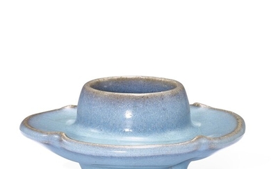 A Junyao cupstand, Song dynasty 宋 鈞窰天藍釉盞托