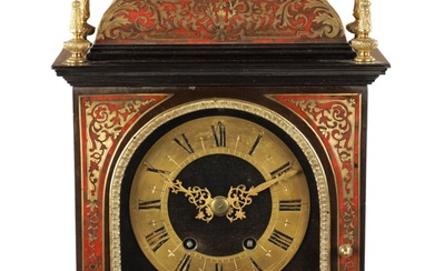 A LATE 19TH CENTURY FRENCH BOULLE MANTEL CLOCK Having...
