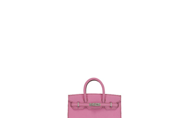 A LIMITED EDITION CANDY COLLECTION PINK 5P EPSOM LEATHER MICRO MINI BIRKIN WITH PALLADIUM HARDWARE HERMÈS, 2011