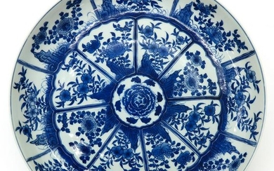 A Large Chinese Blue and White Charger
