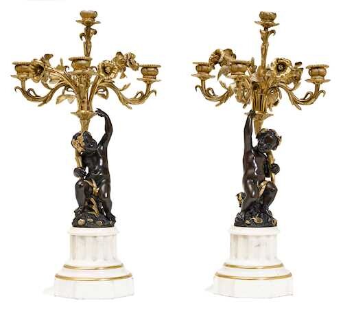 A PAIR OF FINELY CRAFTED CANDELABRA