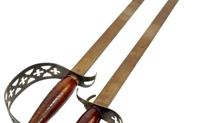 A Pair of Decorative Repro Dress Swords. 75cm