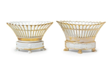 A Pair of Paris Porcelain Baskets