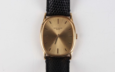 A Patek Philippe Genève Ellipse 18ct gold oval cased gentleman's wristwatch, Ref. 3846, th