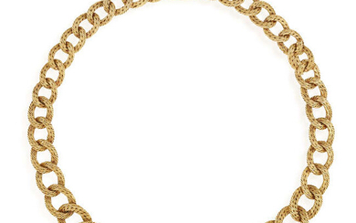 A RARE GOLD NECKLACE, BY GEORGES LENFANT FOR...