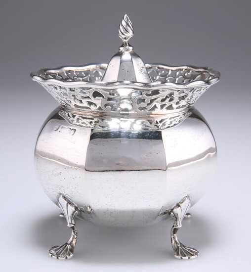 AN EDWARDIAN SILVER CADDY, by George Nathan &