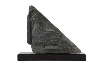 A TRIANGULAR RELIEF CARVING WITH A ROOSTER Ancient region of Gandhara, 2nd - 3rd century
