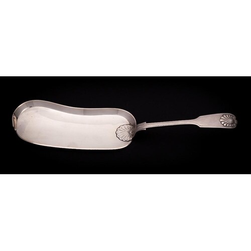 A Victorian silver Fiddle, Thread and Shell pattern crumb sc...