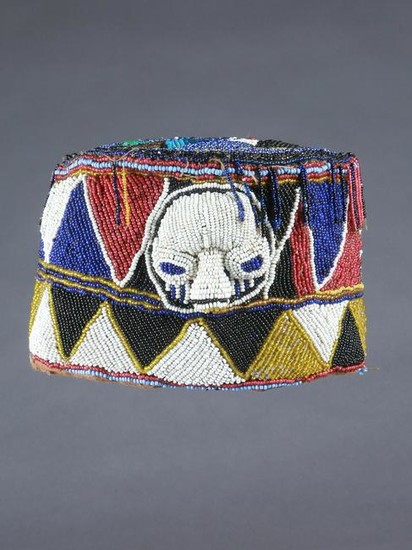 A Yoruba Beaded Royal Cap, "orikogbòfò"