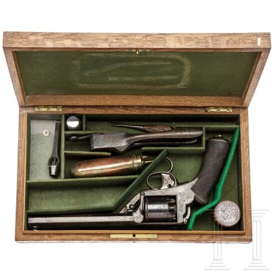 A cased percussion revolver, Wilkinson London, Mod.