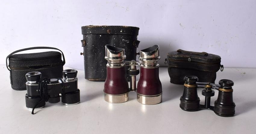 A collection of vintage cased Opera glasses (3)