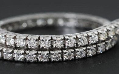 SOLD. A diamond bracelet set with numerous diamonds weighing a total of app. 4.32 ct., mounted in 18k white gold. TW-W/VS. L. app. 18 cm. – Bruun Rasmussen Auctioneers of Fine Art