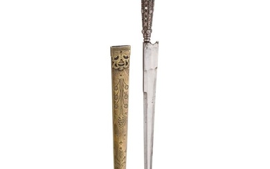 A fine silver-mounted Ligurian dagger knife, 18th century