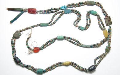 A huge strand of primarily Egyptian faience beads