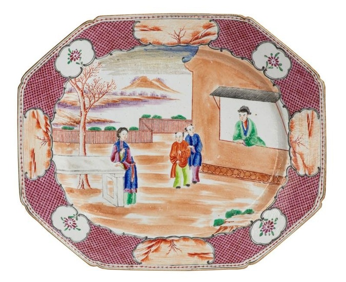 A large Chinese Export Famille Rose platter