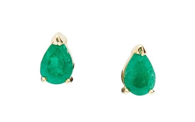 A pair of emerald earrings