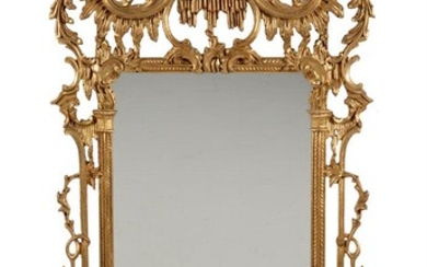 A pair of modern Italian giltwood wall mirrors in Chinese Chippendale style