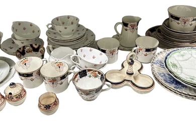 A quantity of 19th century and later ceramics including Phoenix...