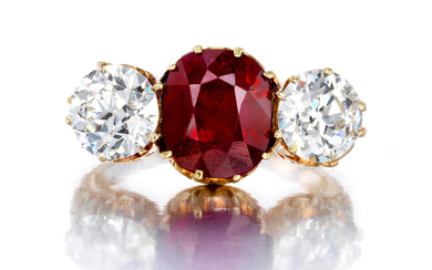 A ruby and diamond ring,, Mermod & Jaccard