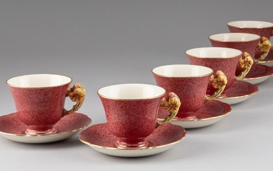 A set of six Royal Winton coffee cups with saucers