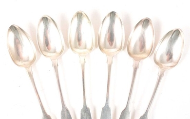 A set of six Victorian silver tablespoons