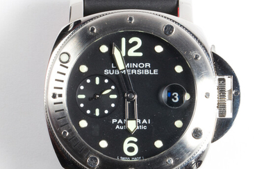 A stainless steel wristwatch, Luminor Submersible, Panerai
