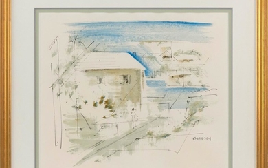 ALFRED BIRDSEY, Bermuda, 1912-1996, Bermuda house., Watercolor on paper, 24" x 26". Framed 27" x 29".