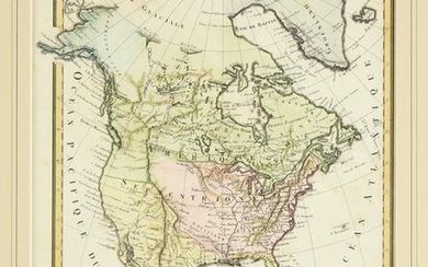 AN ANTIQUE MAP OF NORTH AMERICA, "Amérique