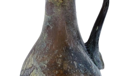 ANCIENT ROMAN EMPIRE GLASS OINOCHOE JUG