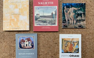 ARTE FIGURATIVA ITALIANA (DE PISIS, PARESCE, SALIETTI, ORIANI E CARENA) - Lotto unico di 5 cataloghi