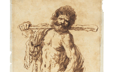 After Giovanni Francesco Barbieri, called il Guercino 17th Century Hercules...