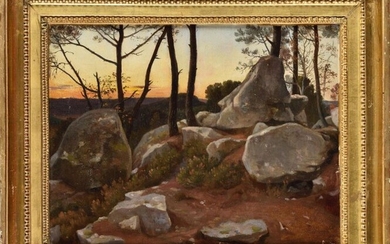 Alexandre DESGOFFE (1805-1882) Le rocher...