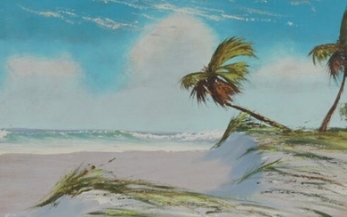 Alfred Hair Florida Highwaymen Beach Painting