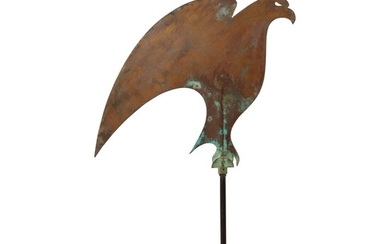 American Art Deco Sheet Copper Eagle Weathervane, 20th Century