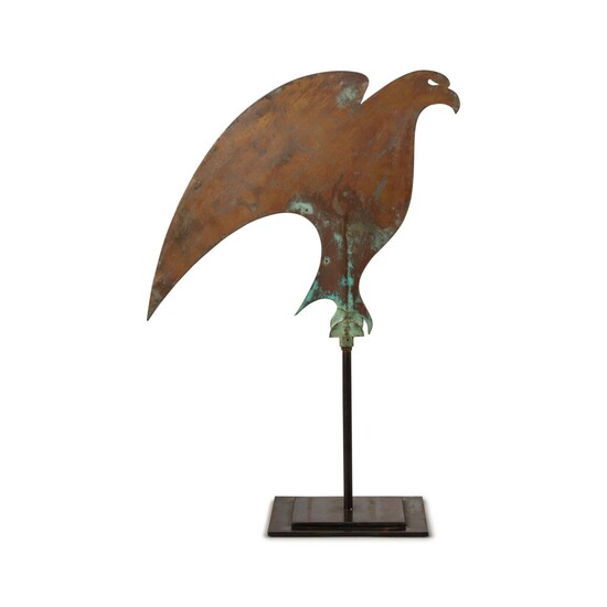 American Art Deco Sheet Copper Eagle Weathervane, 20th Century