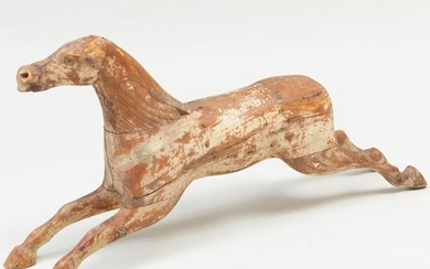American Folk Art Painted Wood Horse