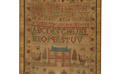 American School Early 19th C. Embroidered Sampler